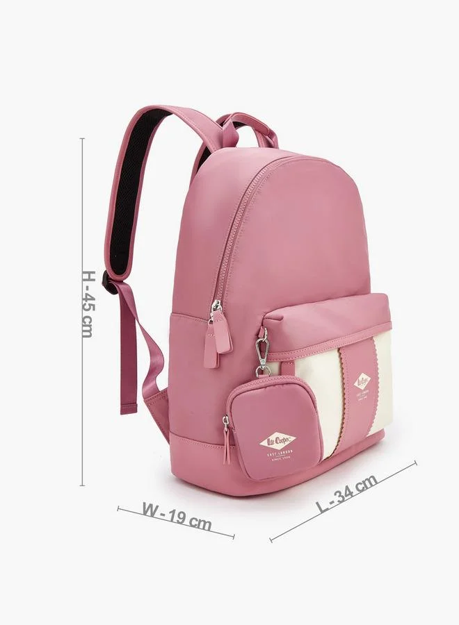 لي كوبر Solid School Backpack With Adjustable Shoulder Straps