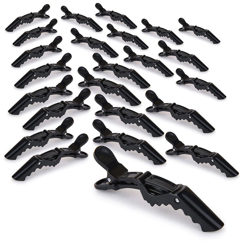 Deke Home Women Styling Hairclip  24 pcs Plastic Alligator Hair Sectioning Clips  Durable alligator hair clip with nonslip grip  wide gator big teeth for easy styling thickthin
