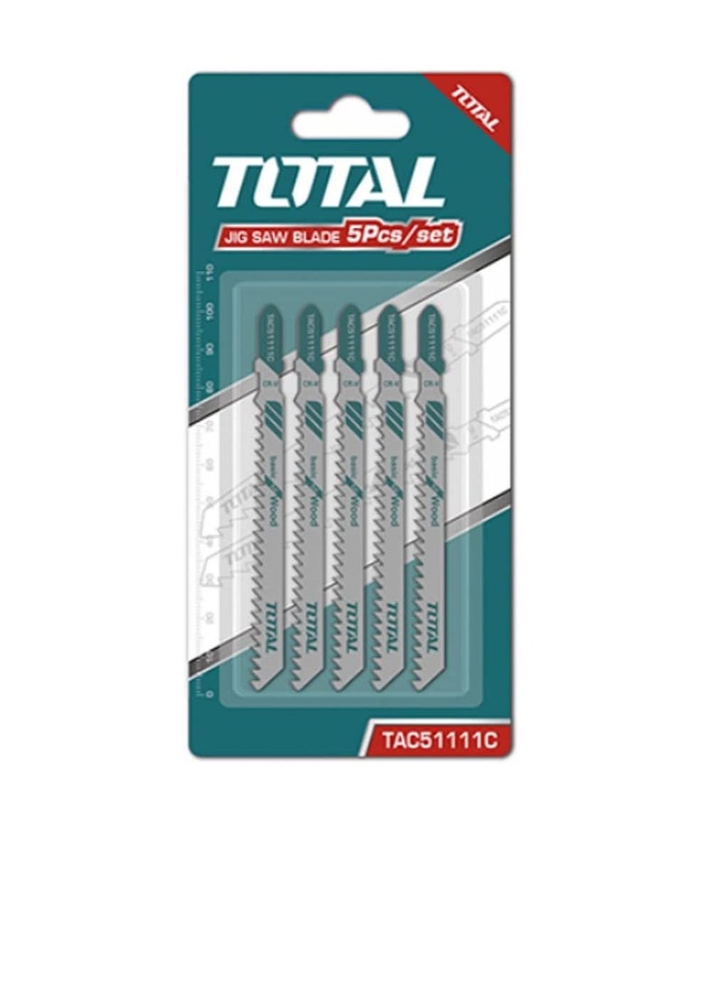 TOTAL Jig Saw Blade 5 Pcs Set for Softwood, Chipboards, Wood Core Plywood & Fiber Boards - TAC51111C - Image 2