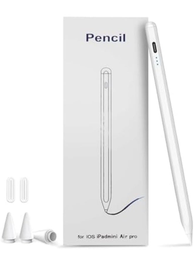 Stylus Pen for ipad 2018-2025, USB-C Fast Charging Pencil, LED Power Display with Palm Rejection, Tilt Sensitivity, for iPad 11/10/9/8/7/6/A16, Pro 11"/12.9"/M4, Air 3/4/5/6/7/M2/M3, Mini 5/6/7 - Image 1