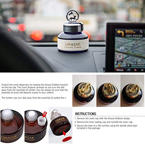 Bullsone بولسوان غراس ليستيريل، معطرات هواء طبيعية للسيارات، عطر سيارات فاخر - رائحة أكوا ويف (عبوة 2) - Image 5