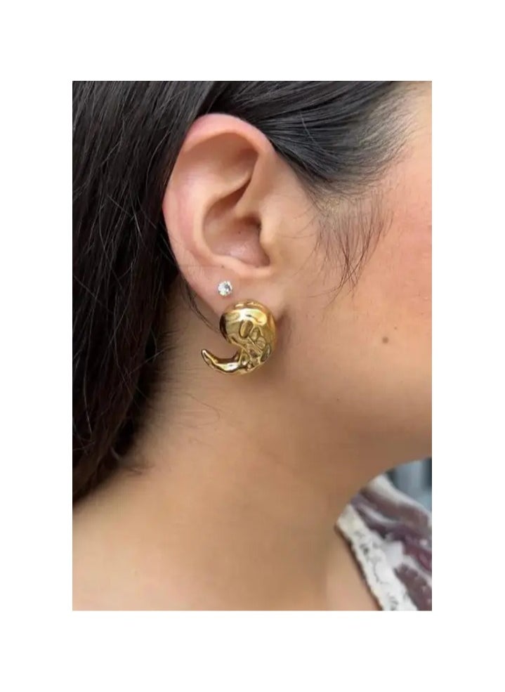 Luxuria 18K Gold Plated Stainless Steel Hypoallergenic Earrings for Women Fashion Jewelry  - Image 1
