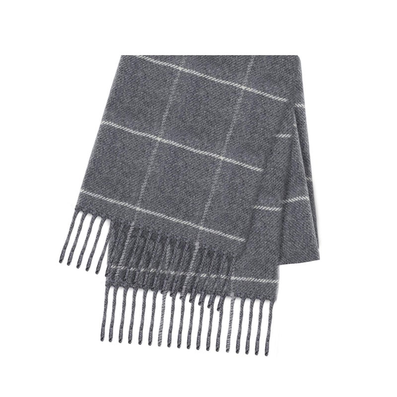 SARO LIFESTYLE TH027GY5060 Sevan Collection Geometric Design Throw Blanket Grey 50x60