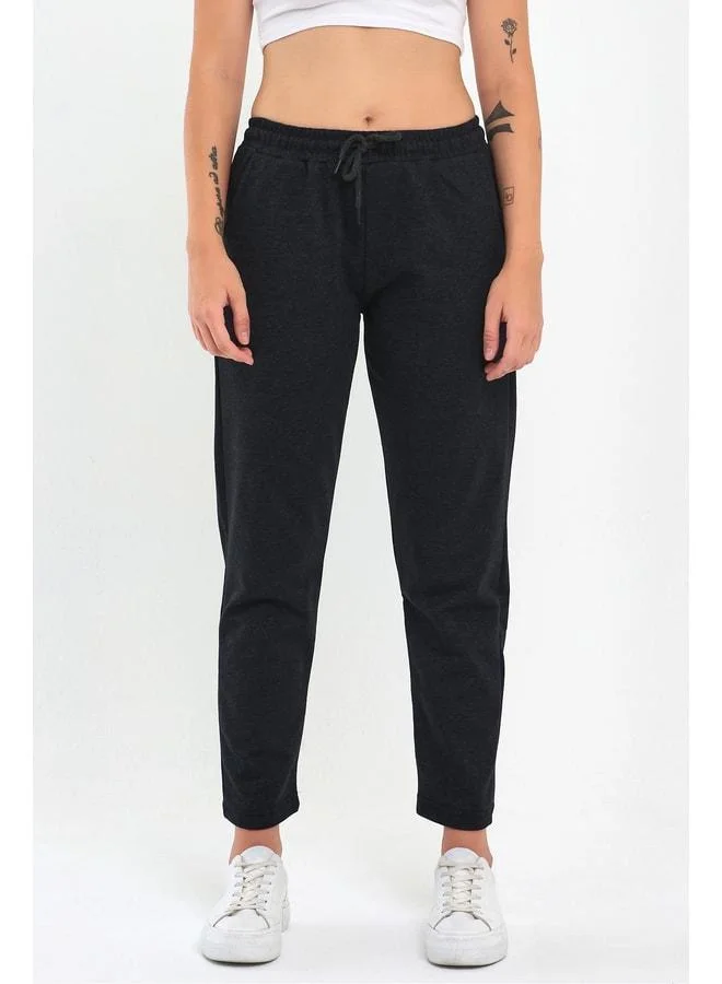 Mmetalic Women's Anthracite Classic Sweatpants with Pockets