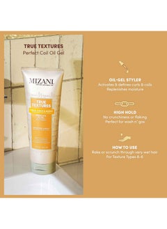 Mizani True Textures Perfect Coil Oil Gel ; Defines Curls With Long Lasting Hold ; Keeps Hair Hydrated ; With Coconut And Marula Oils ; Paraben & Siliconefree ; For Curly Hair ; 11 Fl Oz  - Image 4