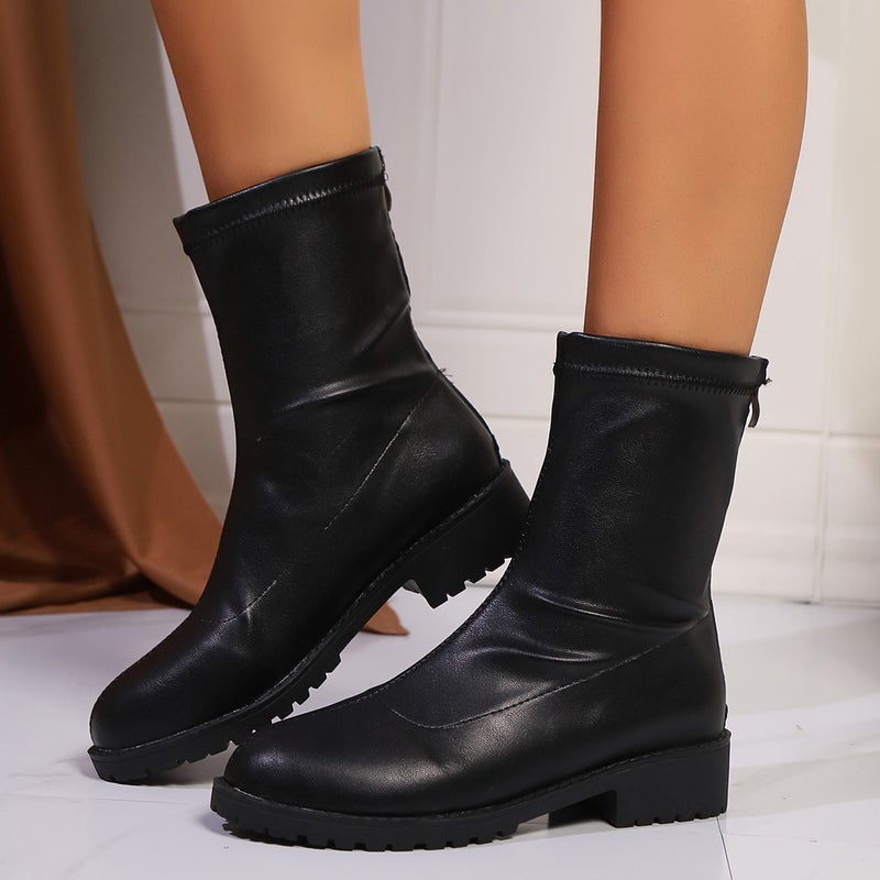 Plus Size Fashion Martin Boots Thick With Martin Boots - Image 2
