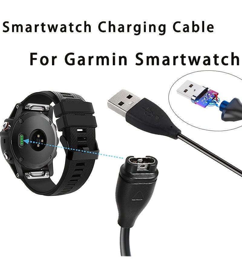 محطة شحن USB C لساعات Fenix Vivoactive Venu – اللون الأسود - Image 1