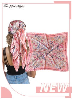 Square Satin Headscarf - Silk Headscarf Square Hair Scarf Large Headscarf Women's Sleeping Headscarf