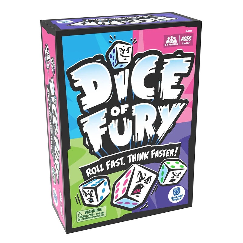 Educational Insights Dice of Fury - Fast-Paced Board Games for Adults, Teens, and Kids, Dice Games for Family Game Night, 2-4 Player Tabletop Party Game, Kids Ages 7+ - Image 4