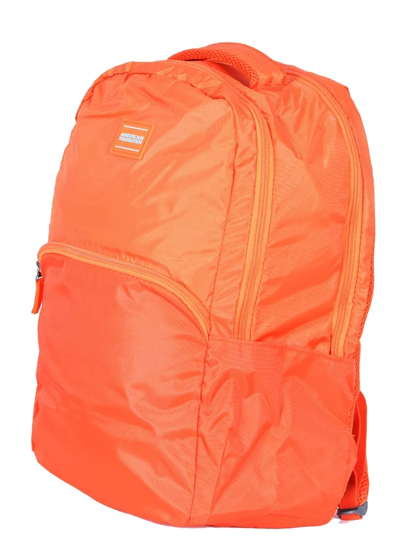 bounce backpack 27l capacity, polyester, orange|15.6" laptop compartment|front pocket compartment|adjustable padded straps|humidity resistance|bottle holder|ergo back & shoulder - 1 year international warranty
