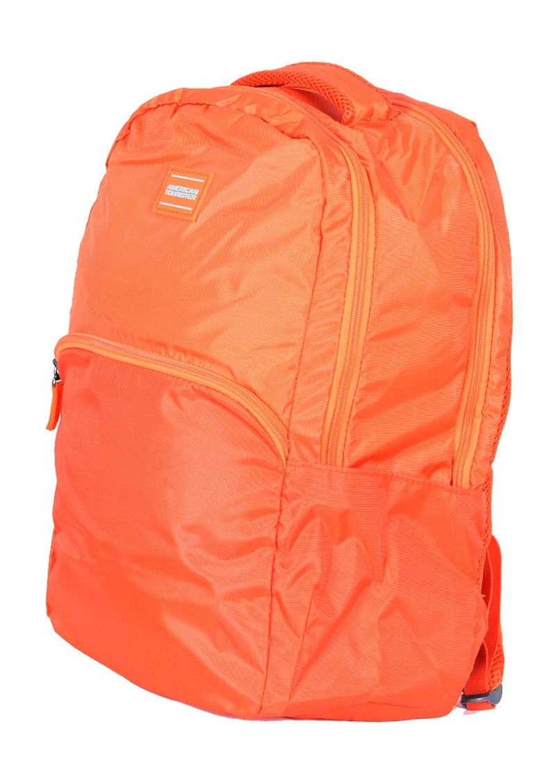AMERICAN TOURISTER bounce backpack 27l capacity, polyester, orange|15.6" laptop compartment|front pocket compartment|adjustable padded straps|humidity resistance|bottle holder|ergo back & shoulder - 1 year international warranty - Image 1