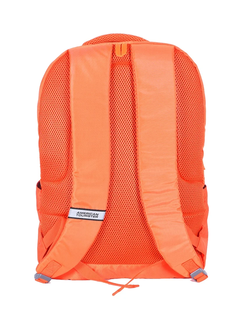 American Tourister Orange bounce backpack 27l capacity, polyester, orange|15.6" laptop compartment|front pocket compartment|adjustable padded straps|humidity resistance|bottle holder|ergo back & shoulder - 1 year international warranty  | Best Price UAE