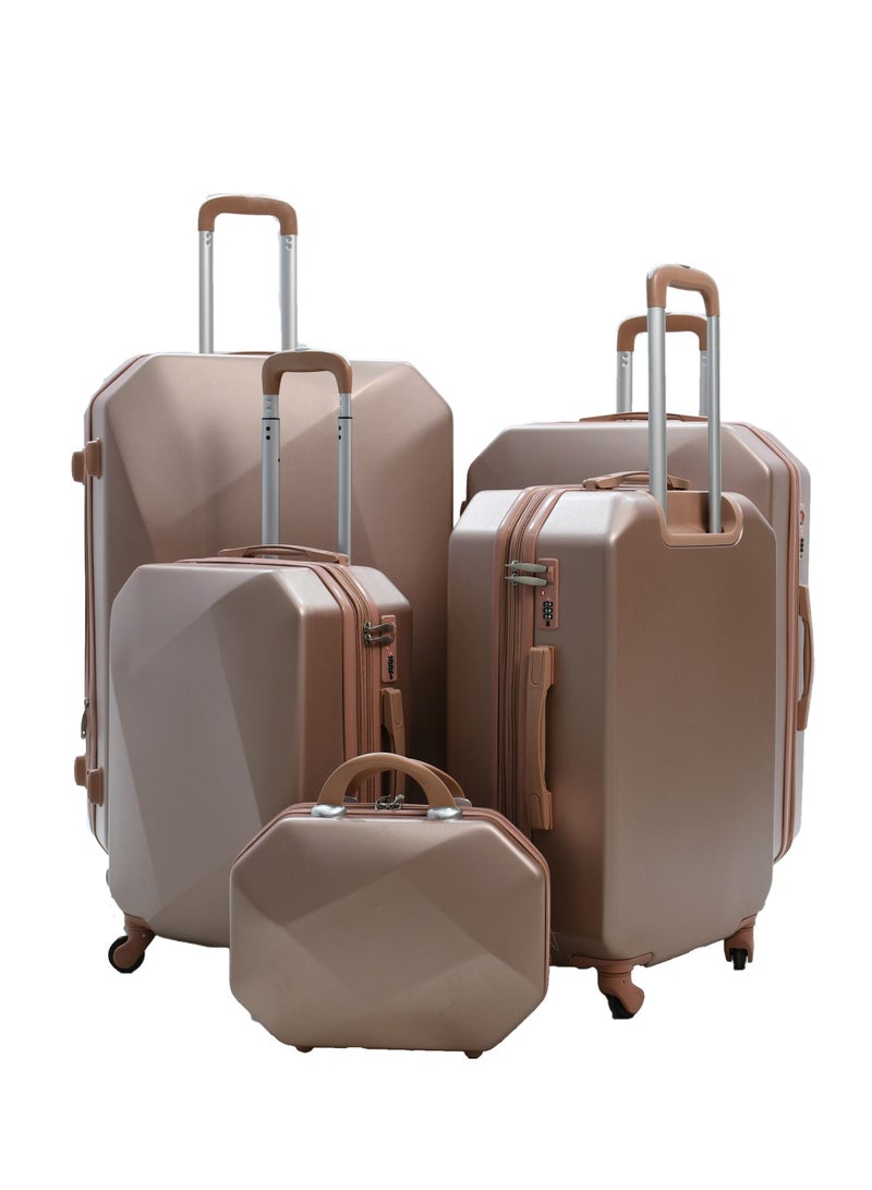 مورانو شنط و حقائب سفر مورانو بعجلات دوارة مكونة من 6 قطع  لون روز قولد - Image 2