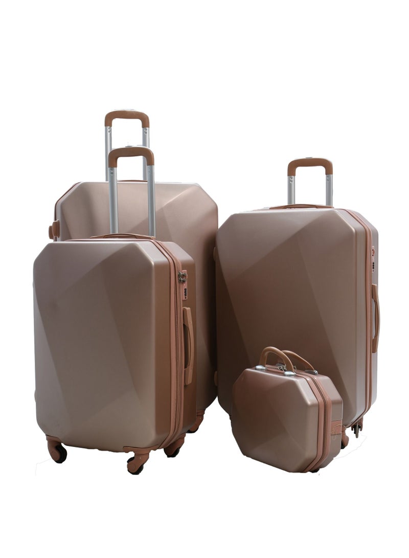 مورانو شنط و حقائب سفر مورانو بعجلات دوارة مكونة من 6 قطع  لون روز قولد - Image 3