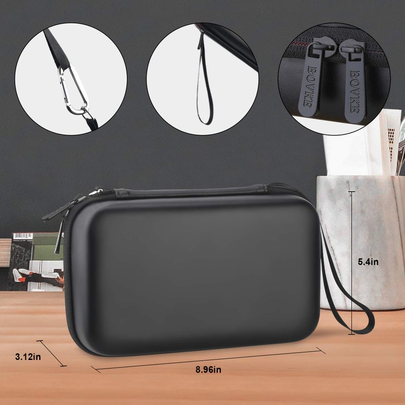 BOVKE Diabetic Supplies Travel Case for Diabetic Testing Kit, Glucose Meter Storage Case for Insulin Pens, Glucose Meters, Test Strips, Medication, Lancets, Syringe, Pen Needles and More, Black - Image 5