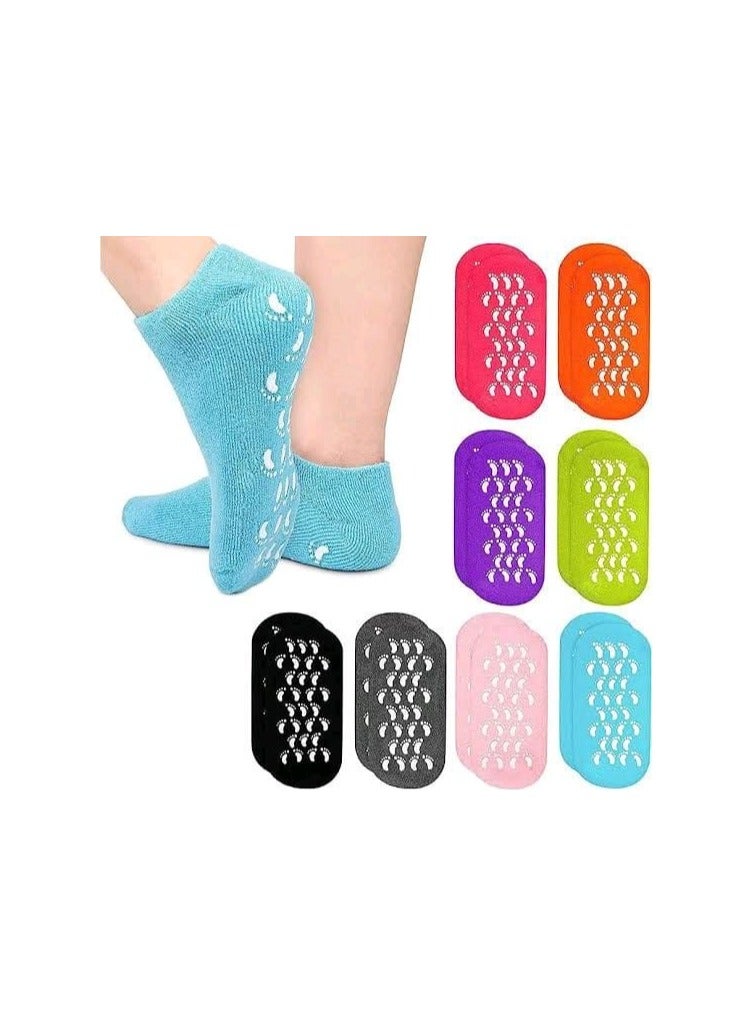 2 Cotton Spa Gel Syrup Moisturizes and Repairs Cracked Skin, Dry Feet Care and Cuticle and Foot Care 2 Pieces (Orange-Purple) - Image 1