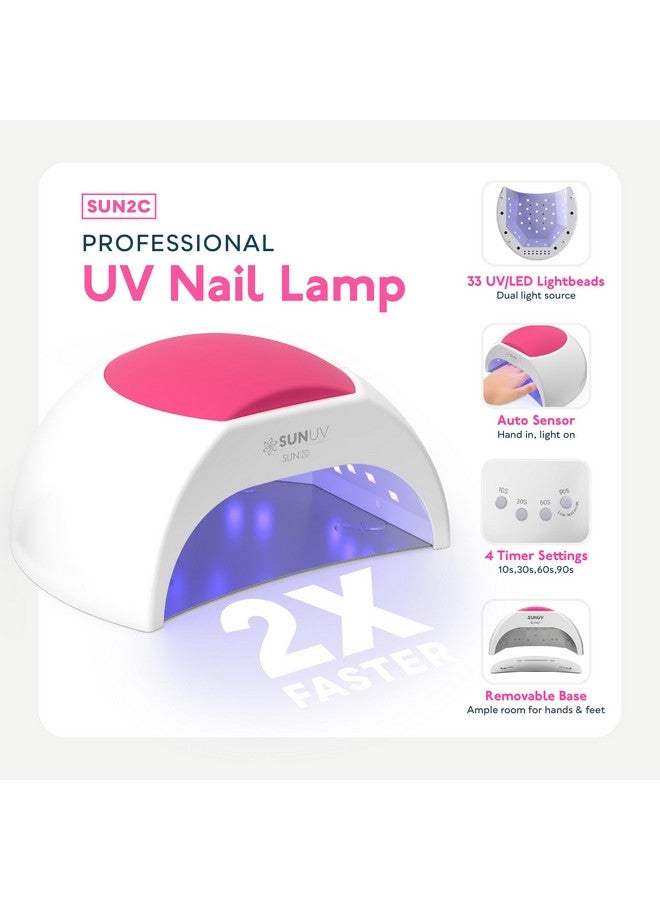 SUNUV Gel Nail Polish Kit with UV Light for Nails SUN2C 48W, 16 Colors Gel Polish Nail Set, Base and Glossy Top Coat with 8 PCS Manicure Tools Set - Image 4