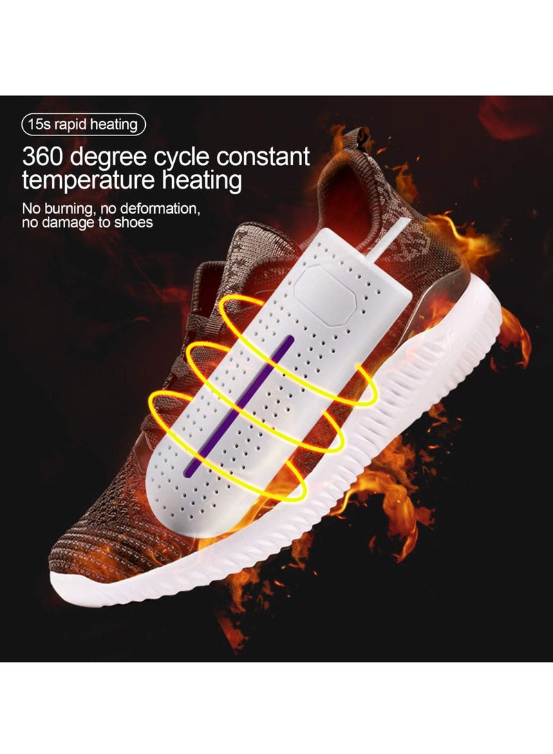 SYOSI Boot Dryer, Shoes Dryer and Deodorizer, Foot Dryer 65℃ Boot Warmer Dryer with Heat Device, Double‑sided Porous Heat Dissipation for Shoes Sock Gloves(White) - Image 2