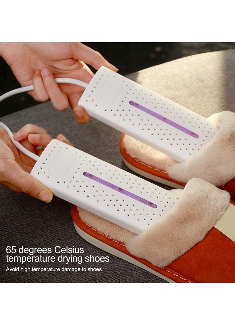 SYOSI Boot Dryer, Shoes Dryer and Deodorizer, Foot Dryer 65℃ Boot Warmer Dryer with Heat Device, Double‑sided Porous Heat Dissipation for Shoes Sock Gloves(White) - Image 3