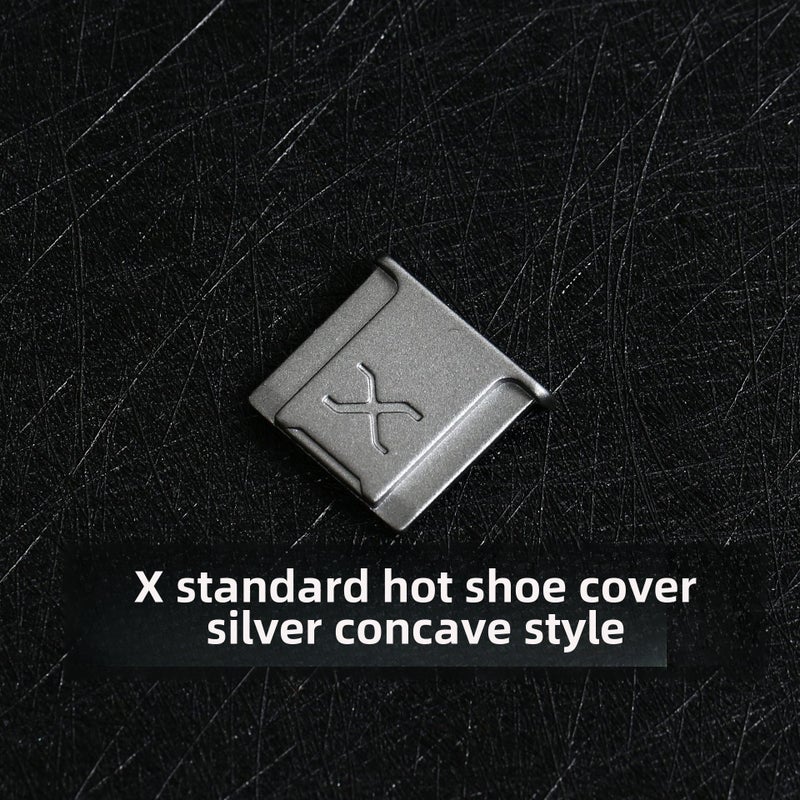 Metal Hot Shoe Cover for Fujifilm X-Series Cameras X logo hot boot cover silver concave