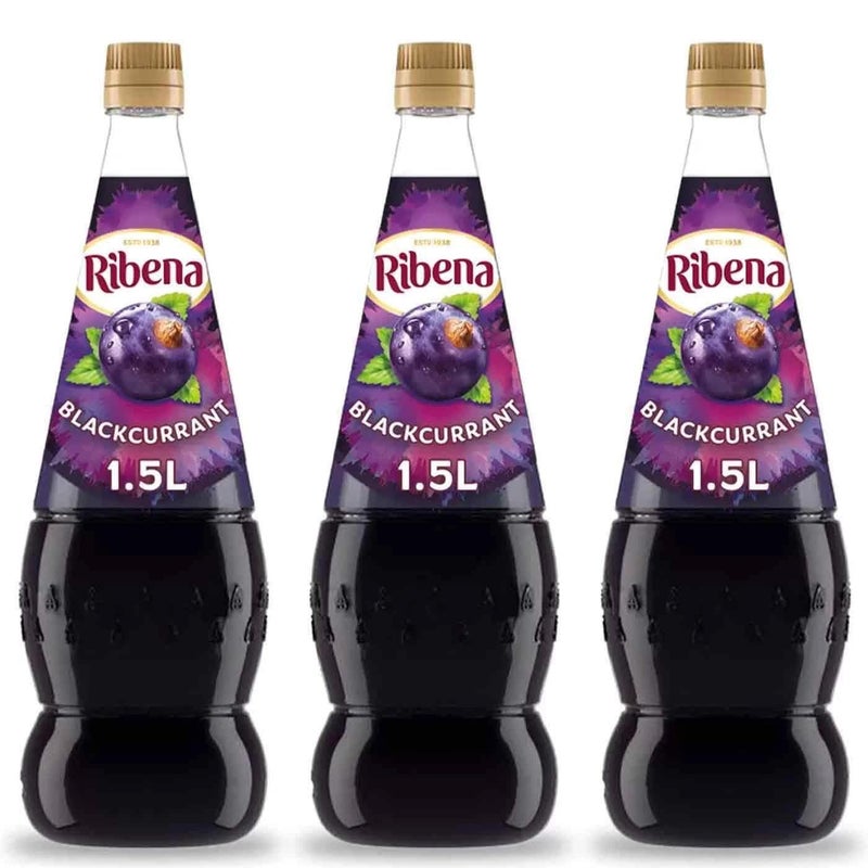 Ribena Blackcurrant Concentrate 1.5L (Pack of 3)