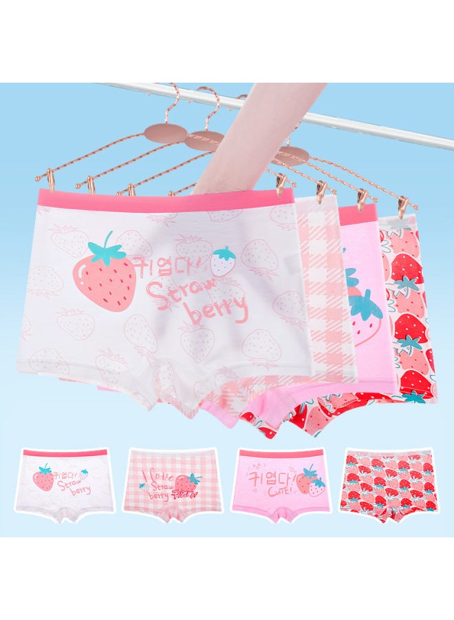 Modal Girls' 5a Baby Underwear Antibacterial Breathable Mid-waist Cartoon Boxer Briefs Girls' Shorts Thin Underwear