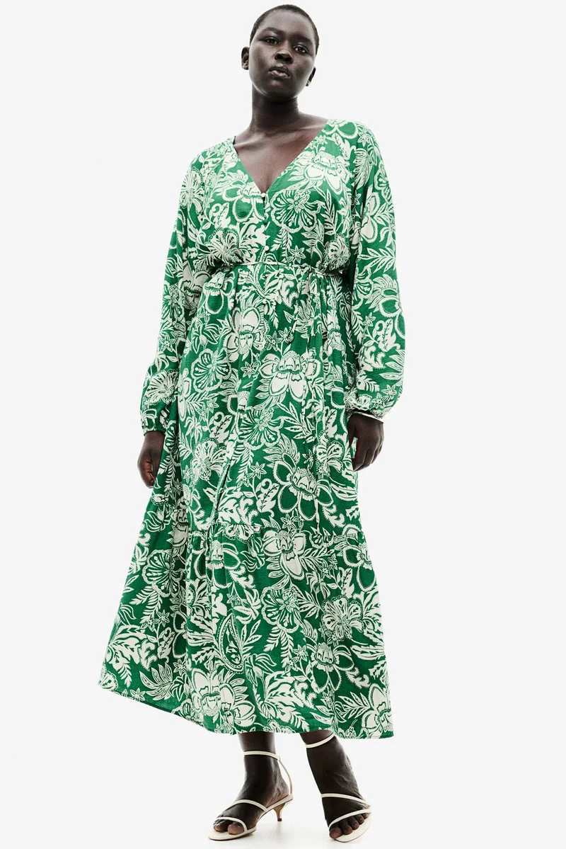 H&M Tie-belt crêpe dress