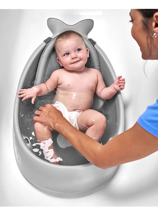 إيروريكس حوض استحمام موبي ثلاثي المراحل للأطفال والرضع، رمادي - Image 2