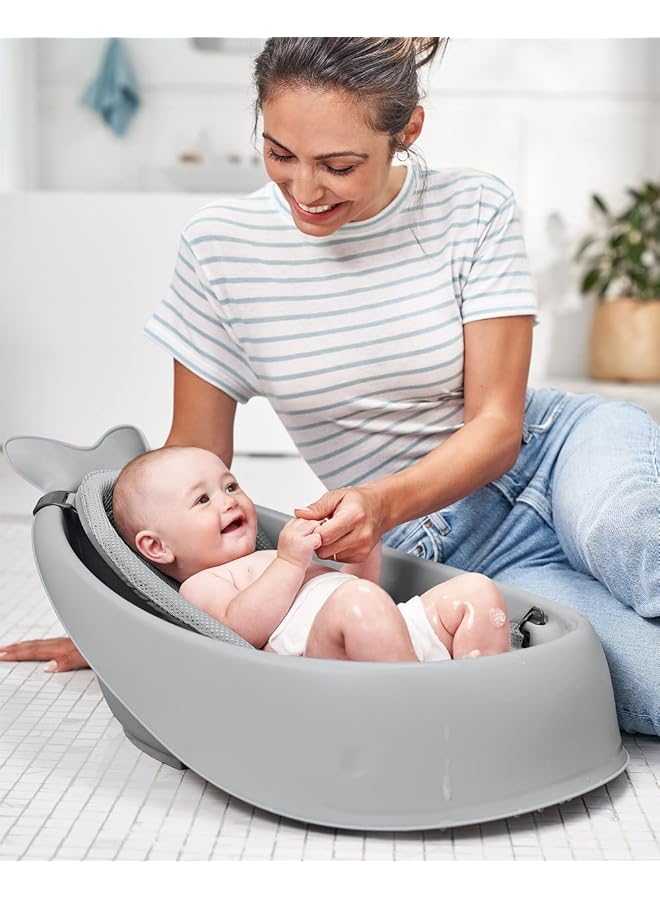 إيروريكس حوض استحمام موبي ثلاثي المراحل للأطفال والرضع، رمادي - Image 4