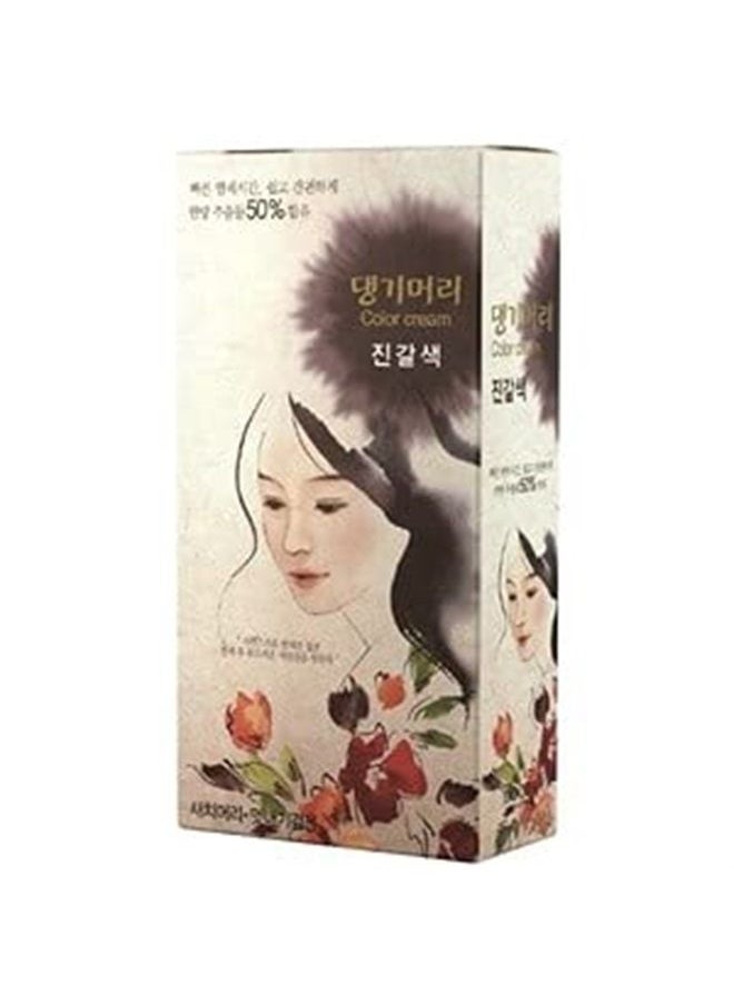 DAENG GI MEO RI - , Medicinal Herb Hair Color, Medium Brown, 1 Kit, Doori Cosmetics - Image 1