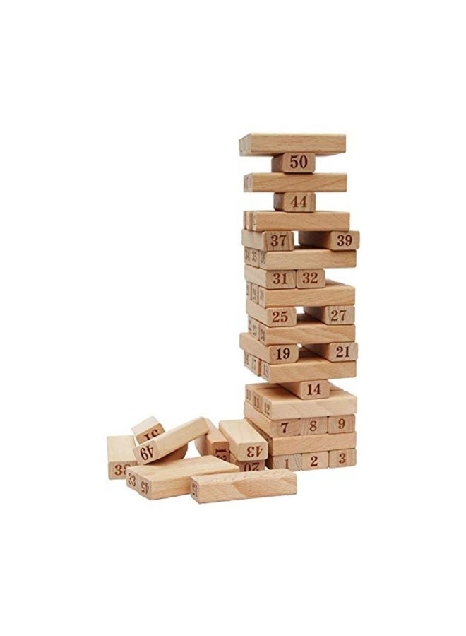 54-Piece Wooden Stacking Tower 11x4x4inch - Image 2