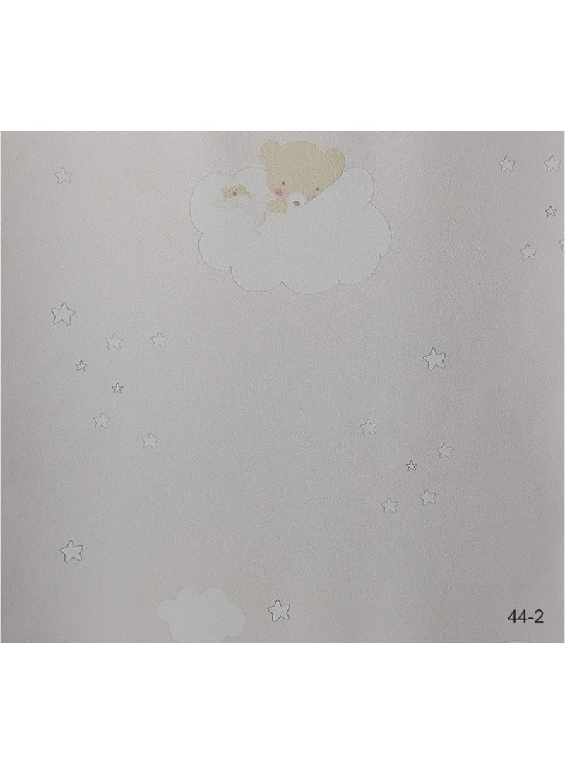 Super Decor Halley Kids 44-2 Sleeping Teddy Bear and Star Pattern Wallpaper in the Clouds - pzsku/Z168989E32E904A61EF71Z/45/_/1741292485/0c569709-9546-4f6e-9d30-dd3502953bee