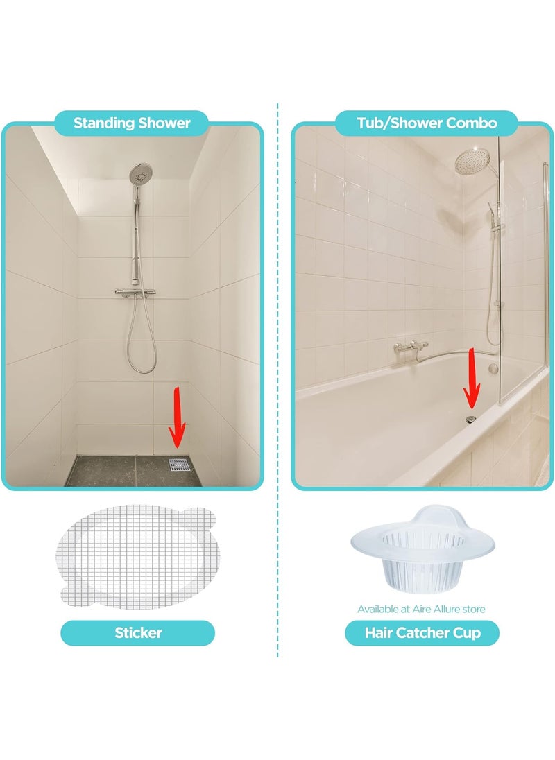 Pamidhar Pamidhar 10pcs Hair Catcher Adhesive Drain Sticker Easy to Use Shower Drain Cover for Kitchen for Bathtub for Bathroom Multicolor Pack of 1  - Image 4