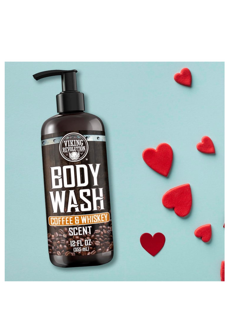 Viking Revolution Viking Revolution Men's Body Wash - Coffee Whiskey Mens Body Wash - Mens Natural Body Wash for Men with Vitamin E and Olive Oil - Shower Gel Body Wash Men (12 Fl Oz, Pack of 1)  - Image 2