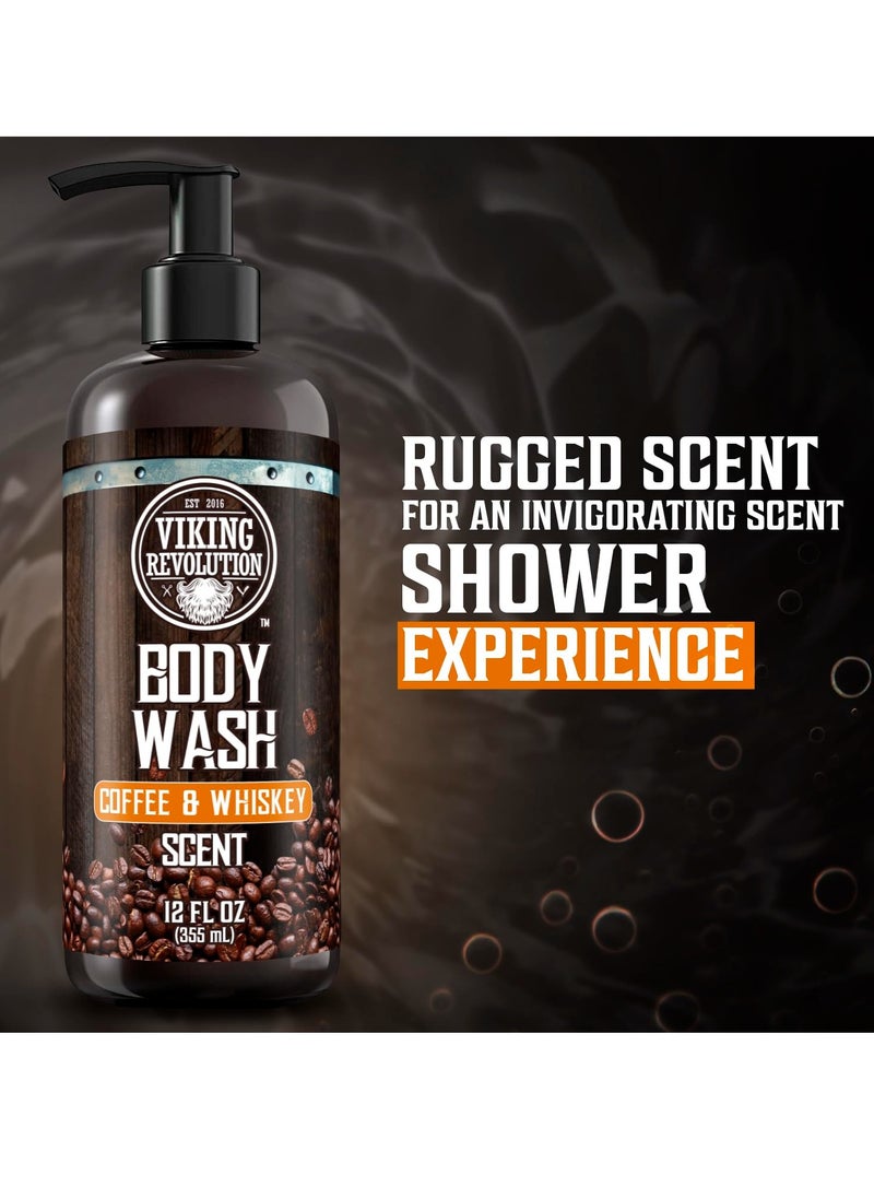 Viking Revolution Viking Revolution Men's Body Wash - Coffee Whiskey Mens Body Wash - Mens Natural Body Wash for Men with Vitamin E and Olive Oil - Shower Gel Body Wash Men (12 Fl Oz, Pack of 1)  - Image 3
