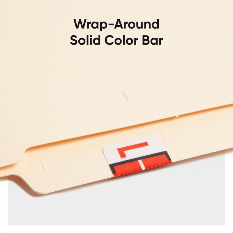 Smead BCCR Bar-Style Color-Coded Alphabetic Label, L, Label Roll, Dark Orange, 500 Labels per Roll, (67082) - Image 5