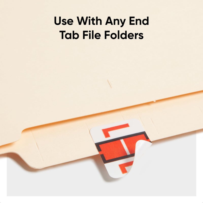 Smead BCCR Bar-Style Color-Coded Alphabetic Label, L, Label Roll, Dark Orange, 500 Labels per Roll, (67082) - Image 3