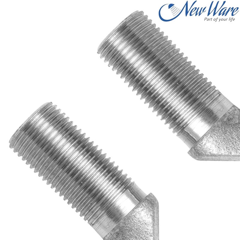 NEW WARE New Ware Brass 12 x 34 Jaq Type Full Thread Connection Leg for Wall Mixer 1 Pair of Legs for Wall Water Mixer Single Double Handle Spare Parts for Wall Mount Water Mixer for Bathroom Home - Image 4