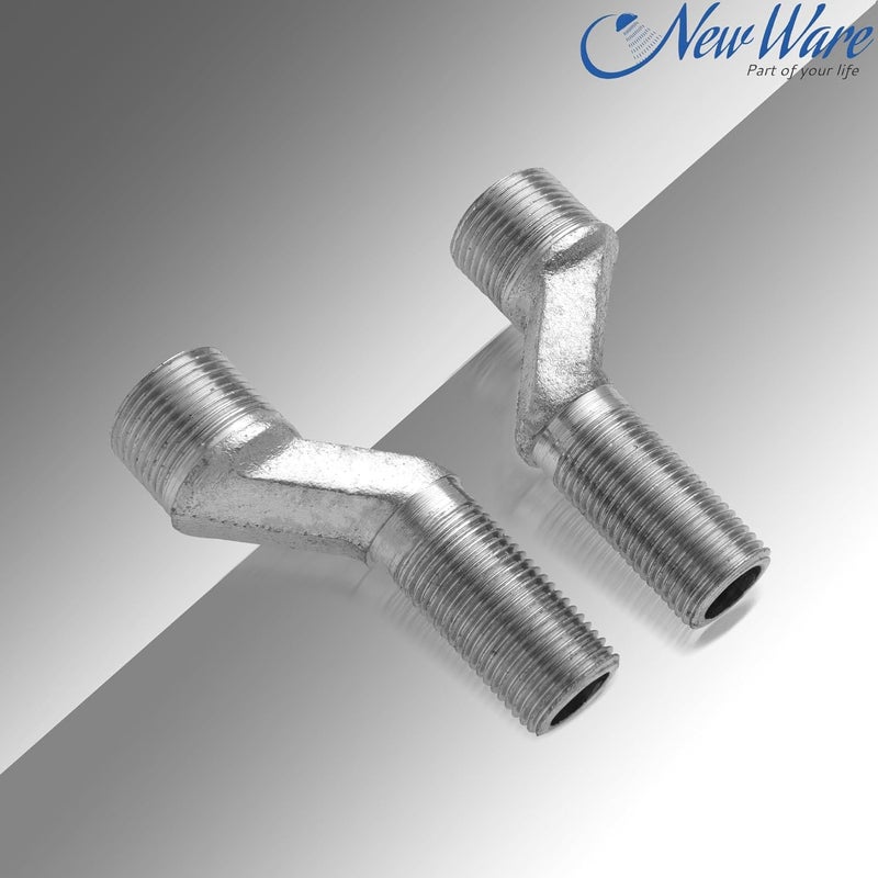 NEW WARE New Ware Brass 12 x 34 Jaq Type Full Thread Connection Leg for Wall Mixer 1 Pair of Legs for Wall Water Mixer Single Double Handle Spare Parts for Wall Mount Water Mixer for Bathroom Home - Image 3