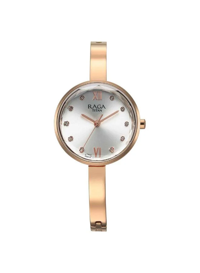 تيتان Women Analog Display Watch With Rose Gold Metal Strap - 95271WM02