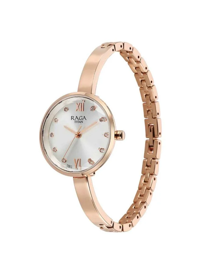 تيتان Women Analog Display Watch With Rose Gold Metal Strap - 95271WM02