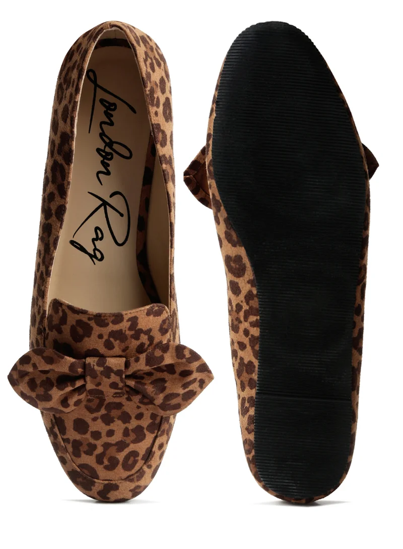 London Rag Leopard Bow Loafer