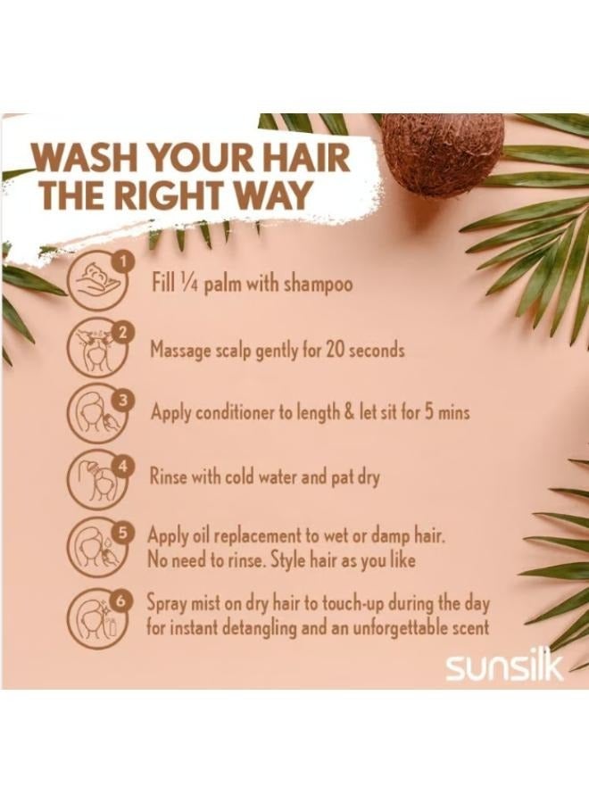 صانسيلك قطعتين من شامبو بجوز الهند المرطّب، 400 مل - Image 3