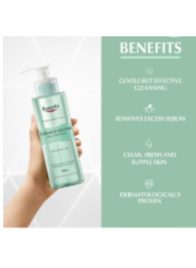 Eucerin Dermo Purifyer Cleansing Gel Pump Green 200ml - Image 3