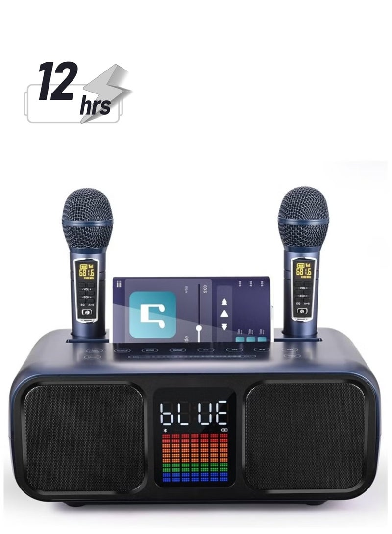 سمارت بيري S39 Pro Portable Bluetooth Speaker with 2 Microphones | Wireless Speaker with Enhanced Sound, Dual Mics for Karaoke, Waterproof, Long Battery Life, Perfect for Parties  Outdoor Activities - Image 1