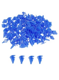 SOLDOUT 100 PCS Car Universal Weatherstrip Retainer Clips Auto Fasteners 7mm Hole Blue Plastic Rivets Car Clips Automobile Interior Parts (Blue, Pack of 100)  - Image 1