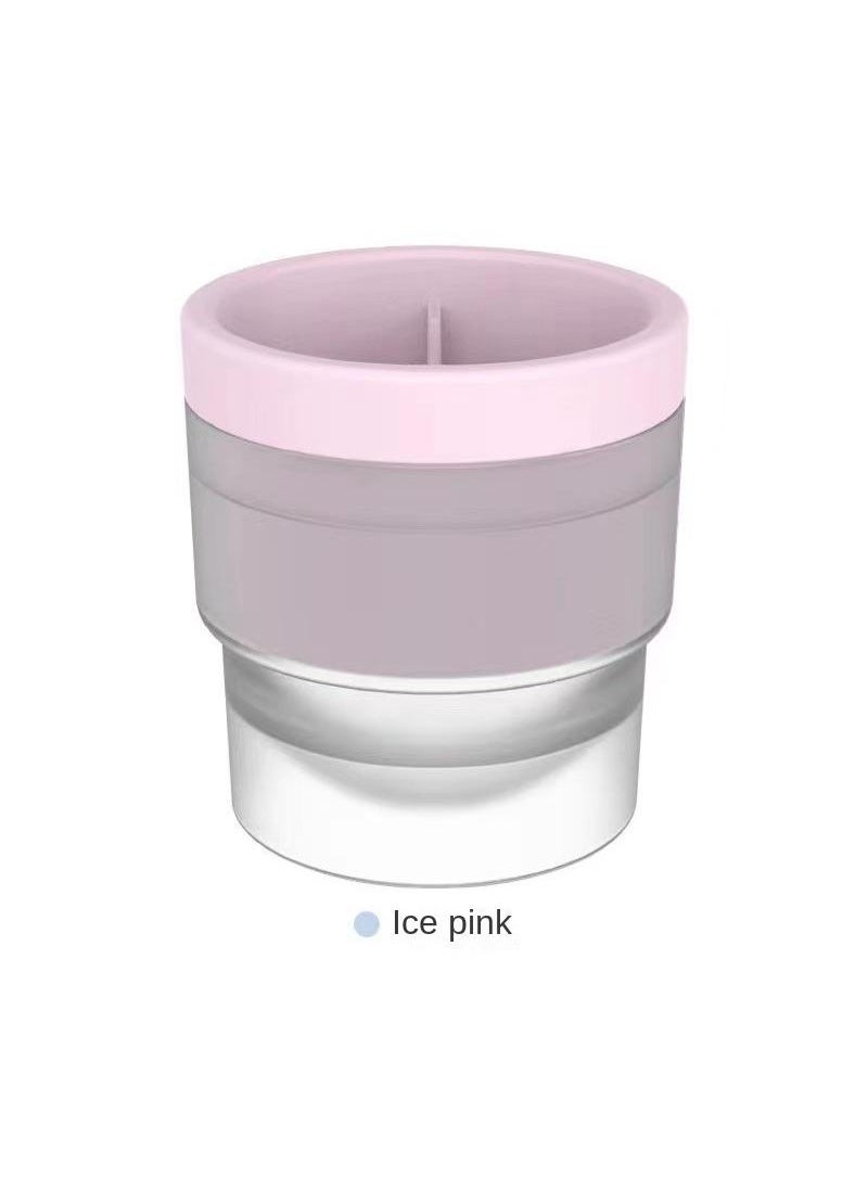 Y&D - Whiskey Round Ice Hockey Household Food Grade Ice Crate Ice Block Spherical Mould Large Cold Ice Block-Pink - Image 1