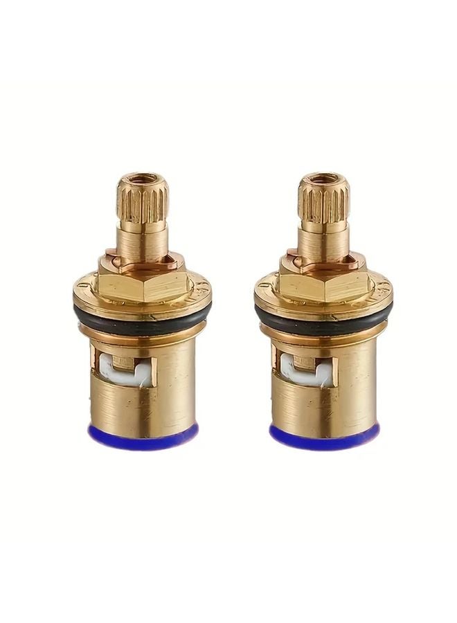 Red And Blue Hot Cold Ceramic Brass Faucet Stem Valve Cartridge Repair Replacement - Image 2