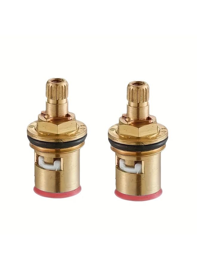 Red And Blue Hot Cold Ceramic Brass Faucet Stem Valve Cartridge Repair Replacement - Image 3