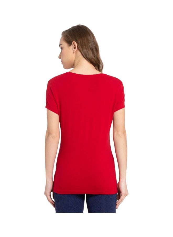 JOCKEY - Jockey Women T Shirt NTE JOC1359 11 Jester Red Large - Image 1